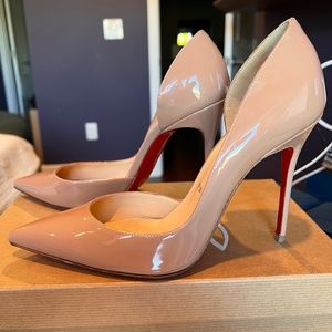 Christian Louboutin IRIZA Patent Nude Size 37
